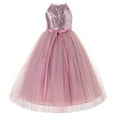 thumbnail image 2 of Ekidsbridal Sequin Halter Flower Girl Dresses Ballroom Gown Communion Baptism Formal Photoshoot 202 6, 2 of 3