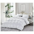 thumbnail image 2 of Luxurious Heavy Queen Size Goose Down Comforter Duvet Insert, Classic Pinch Pleat , 60 oz Fill Weight, 1200 Thread Count 100% Egyptian Cotton Shell (Pinch Pleat, Queen, White), 2 of 7