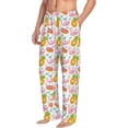 thumbnail image 2 of Goofa Flamingo And Pineapple Pattern Printed Soft Pajama Pants for Men, Wide Leg Comfy Casual Lounge Yoga Pants-Small, 2 of 9