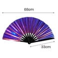 thumbnail image 6 of 10 Inch Folding Fan Bright Color Hand Rave Fan Festival Renaissance Party Bamboo Party Decorative Dancing Performance Bamboo Holding Hand, 6 of 7