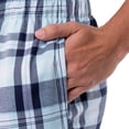 thumbnail image 3 of Pantalón de Pijama IZOD para Hombre, Cuadros Azul Marino y Celeste, Talle Grande, 3 of 5