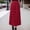 Red, variant on Winter Thickened Down Skirt Elegant Mid Length Casual Warm A Line Outerwear Fashion Skirts For Women Black M