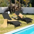 thumbnail image 4 of Costway Lot de 2 Chaises Longues Pliantes de Patio, Fauteuils Inclinables Réglables Empilables avec Accoudoirs, 4 of 10