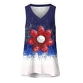 thumbnail image 3 of Womens July 4th Tank Tops Funny Patriotic Independence Day Graphic Sleeveless Tees High Low Holiday Casual Shirts White, L, 3 of 6