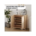 thumbnail image 2 of Bingirl Rattan Storage Cabinet with Doors: Sideboard Buffet for Kitchen, Hallway, Living, Dining, Entryway, Bathroom, Adjustable Shelves, 2 of 5