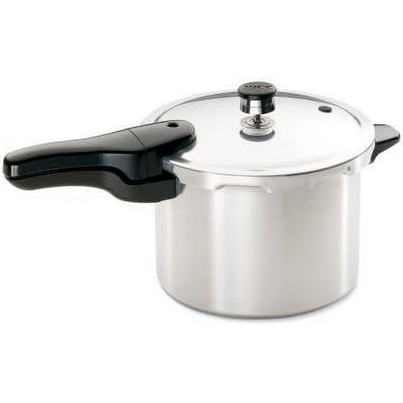 Presto Pressure Cooker Aluminum - Automatic Shut-Off - 6 Qt, White