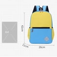 thumbnail image 3 of FUZHIQ School Backpack for 2nd 3rd 4th 5th Grade, Color Block Sport Style Bookbag with Front Zipper Pocket & Side Bottle Pockets, Durable Lightweight Elementary Backpack, Light Purple, 3 of 5