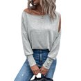 thumbnail image 2 of Top tipo jersey para mujer,Blusa con hombros descubiertos y hombros descubiertos, Top tipo túnica para mujer, claridad notable, 2 of 5