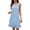 Light Blue-06, variant on SPZTSX Womens Sleeveless Round Neck Light Denim Dress Ruffle Hem Loose Casual Summer Mini Shift Dress