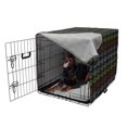 thumbnail image 5 of Geometric Dog Crate Cover, Hand Drawn Sketch of Horizontal Rhombuses Forms and Triangles, Easy to Use Pet Kennel Cover Small Dogs Puppies Kittens, 7 Sizes, Charcoal Grey and Multicolor, by Ambesonne, 5 of 6