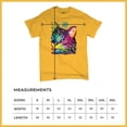 thumbnail image 5 of Tee Hunt Cute Thinking Crowned Cat T-Shirt Dean Russo Colorful Kitte Men's Tee, Yellow, Large, 5 of 5