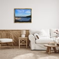 thumbnail image 2 of Stupell Rocky Beach Coast Horizon Sky Landscape Painting Gold Floater Framed Art Print Wall Art, 2 of 6