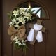 thumbnail image 3 of Wmhnj Guirnalda de Pascua de tela de madera para colgar en la puerta principal, decoracin navideña de primavera, guirnalda artificial, letrero de bienvenida, 3 of 9
