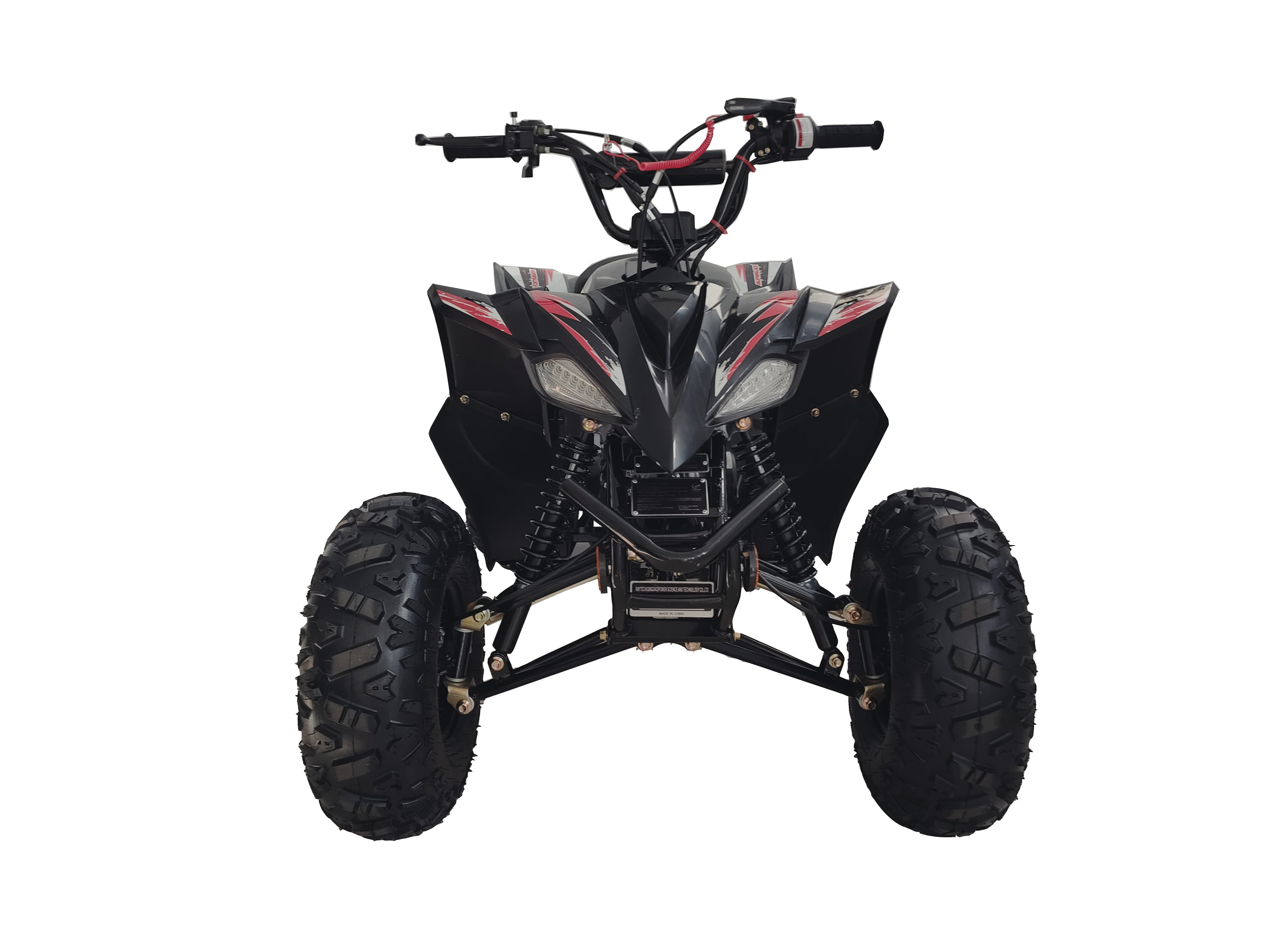 Supermach Upgraded 125cc ATV for Kids Youth ATV by  Cheetah ATV 125  gas 4 wheeler with Reverse and BIG Tires -  Red color