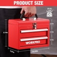 thumbnail image 2 of Caja de herramientas WORKPRO Portable Mini con 2 cajones de metal con rodamiento de bolas, 2 of 8