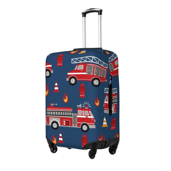 Rateoe Fire Truck 1 Printed Luggage Cover, Suitcase Protector Fits 18-32 Inch Luggage-Small