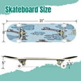 thumbnail image 2 of 31'' Complete Skateboard 7 Layer Canadian Maple Double Kick Deck Skateboards Dog cat footprint bone contour Colorful paw bone contour Skate Board for Beginner Adult Gifts, 2 of 5