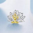 thumbnail image 3 of Dije de Loto Yoga Abalorio Bañado en Plata, 3 of 9
