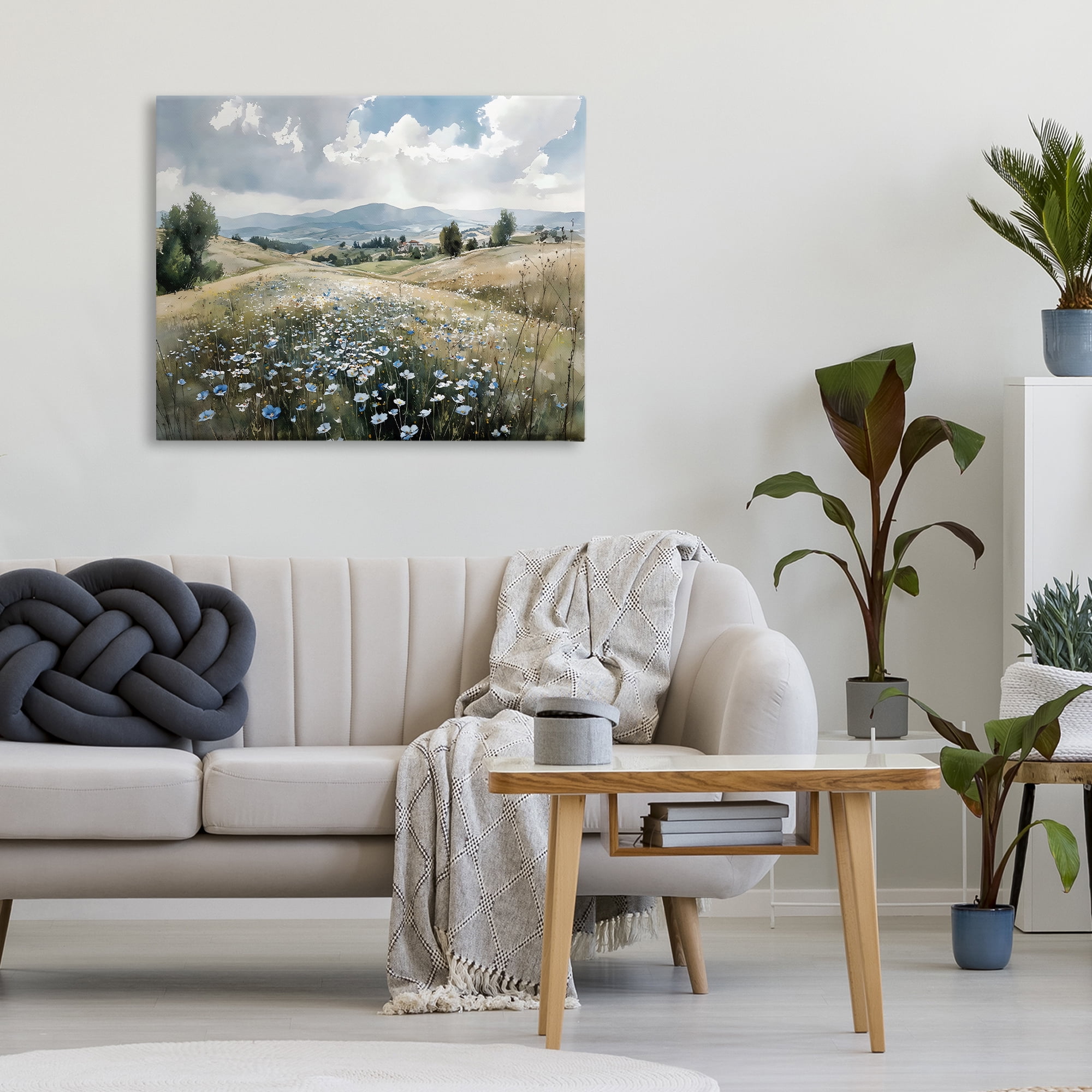 Stupell Industries Poppy Blues Across Meadow Canvas Wall Art, design by Franklyn Gregory