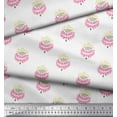 thumbnail image 3 of Soimoi Poly Georgette Fabric Leaves & Floral Block Fabric Prints by Yard 52 Inch Wide, 3 of 3