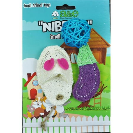 UPC: 0644472009569 | A&E Cage 644152 Nibble Loofah for Small Animal Toy Assortment No.1 – Small