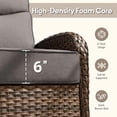 thumbnail image 6 of Jentlehouse Patio Swivel Gliding Chair with Side Table,High Back Outdoor Wicker Swivel Chair with 6'' Thick Cushions for Balcony Deck Porch,Set of 4, 6 of 11