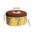thumbnail image 3 of SLYNSHome Round Cotton Rope Storage Basket with Lid, Coffee Decorative Woven Storage Bin, Pot, Caddy, Organizer, Container for Snacks, Towels, Plants, 3 of 7