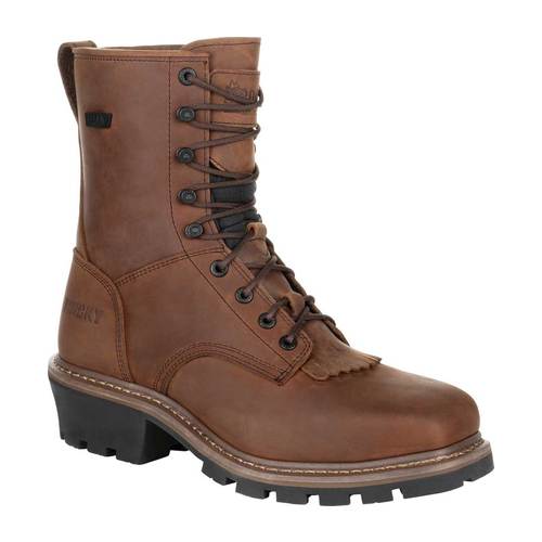 square toe logger boots