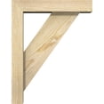thumbnail image 3 of Ekena Millwork 4"W x 14"D x 18"H Traditional Block Rough Sawn Bracket w/ Offset Brace, Douglas Fir, 3 of 25