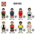 thumbnail image 1 of 8pcs World Cup Soccer Series Assembled Building Blocks Figures Children's Toys, 1 of 2