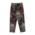 thumbnail image 4 of Daiia Skull and Red Roses Women's Sleep Pant with Pockets and Drawstring,Pajama Pants-X-Large, 4 of 9