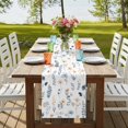 thumbnail image 4 of Table Runners 72 Inches Long Dress Scarves, Blue Yellow Spring Floral Farmhouse Kitchen Table Runner, Coffee Tablerunners, Watercolor Botanical Flowers 18x72 Inch, 4 of 9