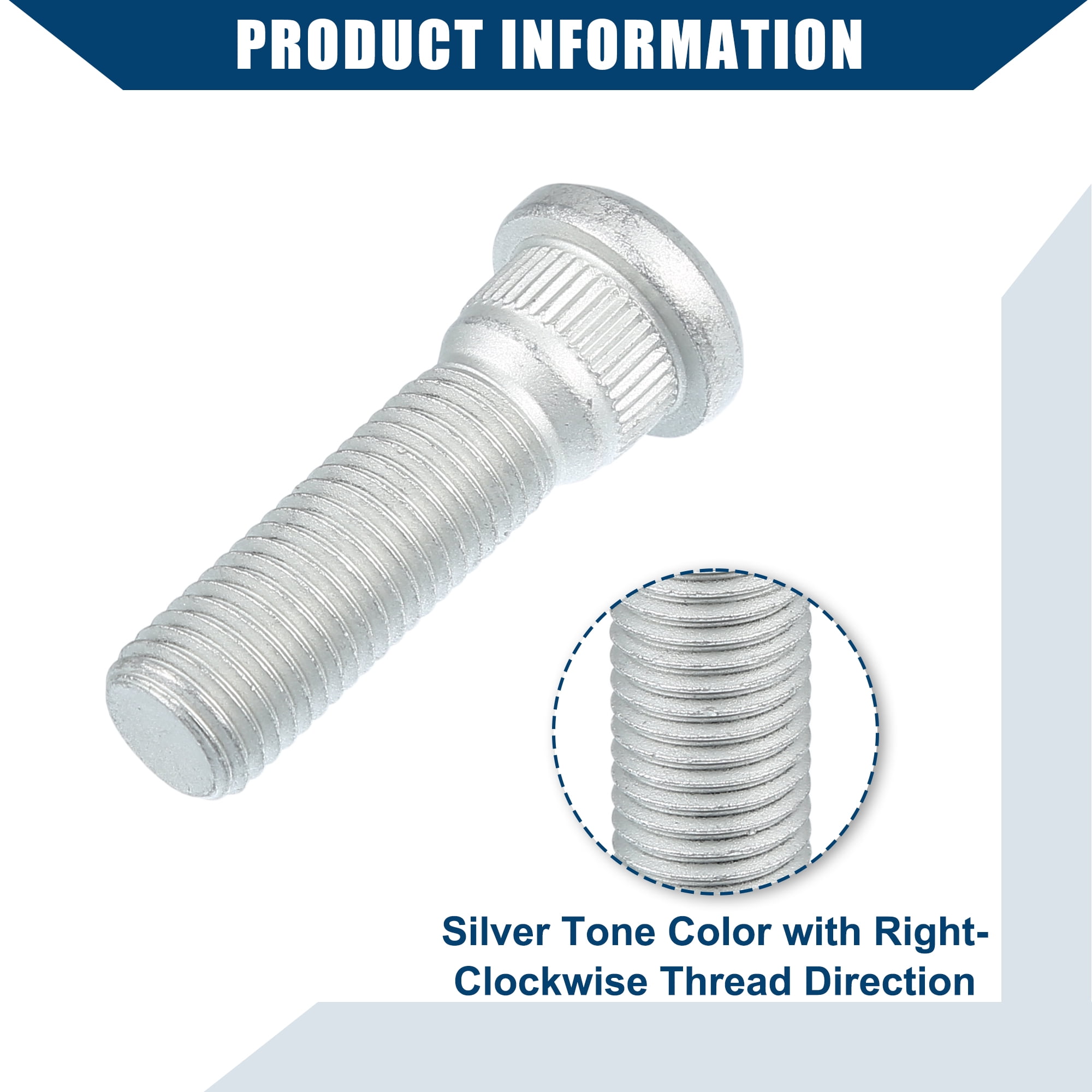 Unique Bargains M12-1.5 Wheel Stud Bolts for Lexus for Toyota Front Rear Wheel Lug Stud