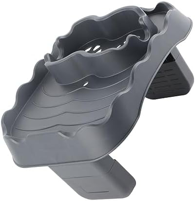 SkyAuks Foldable Hot Tub Side Table with 2 Cup Holders, Black