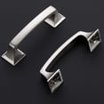 thumbnail image 2 of Katieovy 6 Pack Cabinet Handles,3 inch Hole Centers Kitchen Drawer Pulls, Sturdy Big Square Base Dresser Pulls Metal Cabinet Pulls, 2 of 7