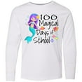 thumbnail image 3 of Inktastic 100 Magical Days of School with Blue Mermaid and Fish Long Sleeve Youth T-Shirt, 3 of 5