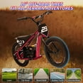 thumbnail image 5 of Aoile Electric Dirt Bike for Kids, 24V 5.2Ah Electric Motorcycle with 16" Tires, Electric Balance Bike w/Adjustable Speeds & Detachable Battery, Rose Red, 5 of 7