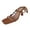 Brown, variant on Women Kitten Sandals for Summer Vacation Beaded Strappy Square Toe Dressy Party Shoes Ladies Buckles Beach Sandal Gold Size 8