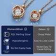 thumbnail image 6 of MomentWish 1 Carat Moissanite Dance Necklace for Women 14K Rose Gold Plated for Valentine's Day Gift, 6 of 8