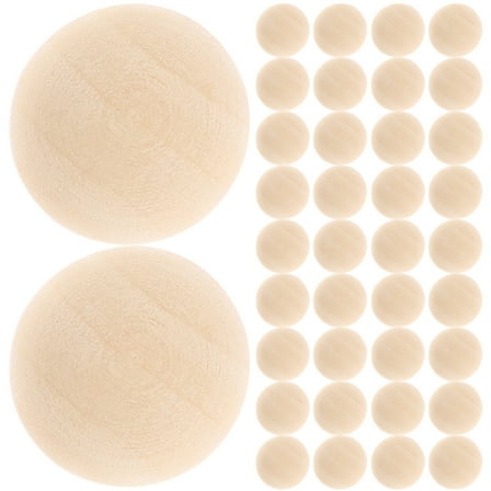 NUOLUX 100Pcs Half Wooden Balls for Diy Enthusiasts and Home Decoration