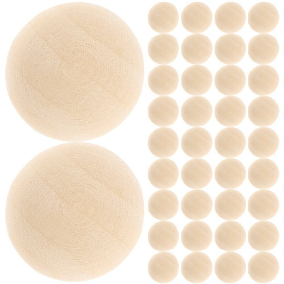 NUOLUX 100Pcs Half Wooden Balls for Diy Enthusiasts and Home Decoration