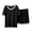 (New15)Black, variant on Thousandth Women's Solid Color Suspender Breathable Home Pajamas Set Drawstring V-Neck Sleeveless Shorts Loose Loungewear 2 Piece Sleepwear Set