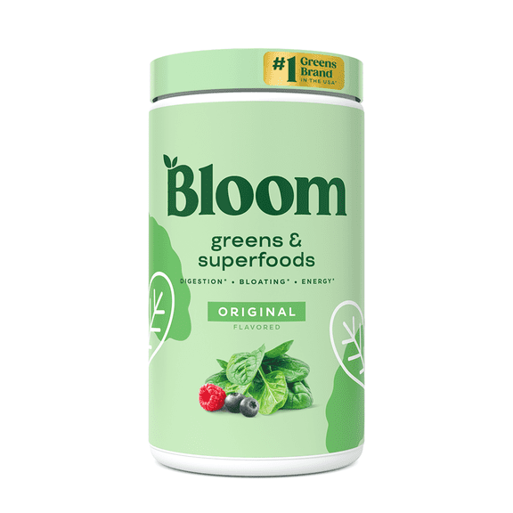 Bloom Nutrition Greens & Superfoods Powder, for Digestive Health, Original, 60 Servings