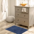 thumbnail image 5 of Unique Bargains Non Slip Absorbent Chenille Bathmat Washable Soft Bath Rug Blue 20" x 30", 5 of 7