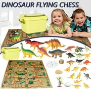 Aozowin Kid Boy Gift Toy Dinosaur Animal Model Behemoth Dinosaur Flying Chess Set,Christmas Gifts for Kids