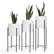 thumbnail image 1 of Set Macetas Blancas con Base Negra Moderna/Minimalista Macetas y Maceteros Estilo moderno, elegante y minimalista., 1 of 4