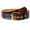 black/rainbow, variant on Snap On Peace Sign Concho Leather Belt - Rainbow or Silver options