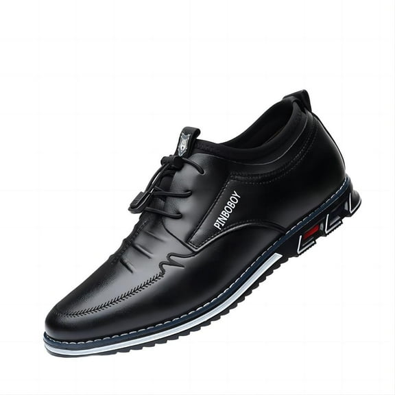 Men's Casual Loafers Leather Comfortable Outdoor Breathable Oxfords Lightweight Driving Moccasin Business Dress Shoes Black 14 US