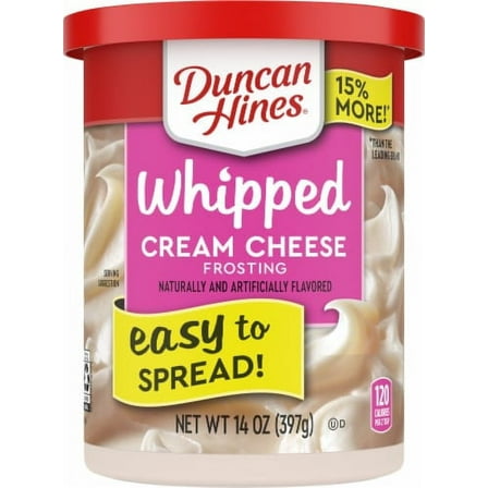 Duncan Hines Whipped Cream Cheese Frosting, 14 oz (Pack of 2)