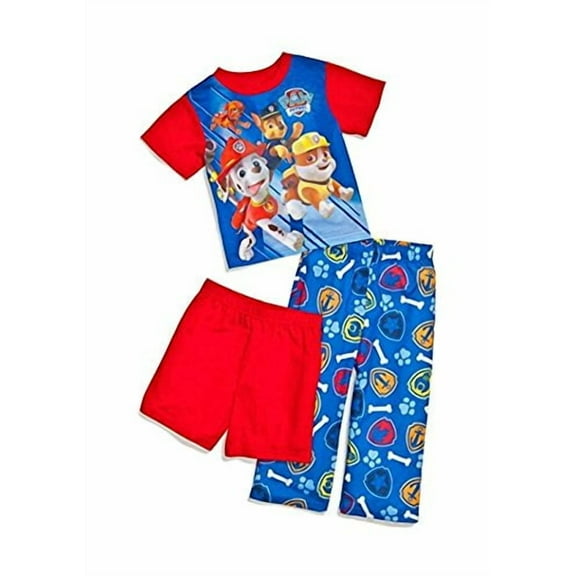 Boy's Paw Patrol Chase, Rubble, Zuma and Marshall 3-Pc Pajama Set, Size 2T